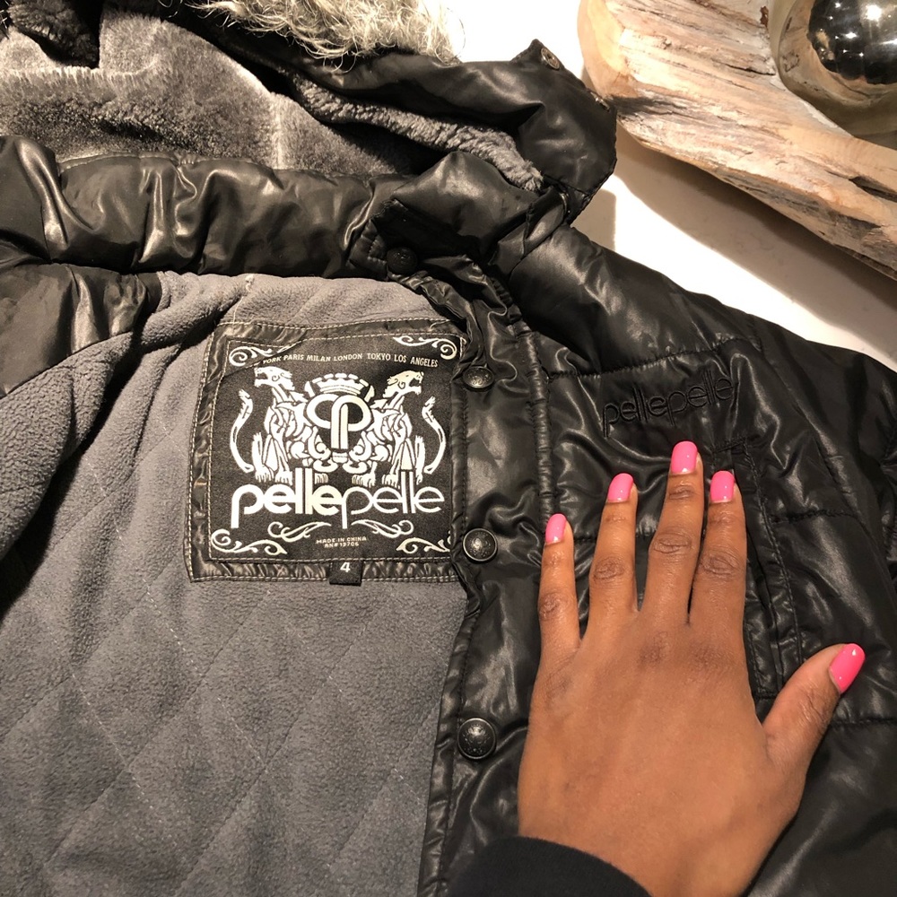 Girls Black Pelle Pelle Jacket